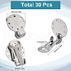 SUNNYCLUE 30Pcs 304 Stainless Steel Clip-on Earring Setting STAS-SC0008-38-2