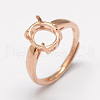Adjustable 925 Sterling Silver Finger Ring Components STER-P033-17RG-1
