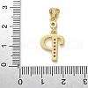 Brass Micro Pave Cubic Zirconia Pendants KK-M319-02G-P-3