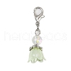 Flower ABS Plastic Pearl Pendant Decorations HJEW-JM03133-4