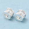 Rack Plating Brass Cubic Zirconia European Beads KK-R147-02S-4