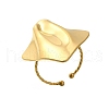 304 Stainless Steel Open Cuff Ring for Women RJEW-B109-03G-06-2