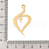 304 Stainless Steel Pendants STAS-Z109-04G-3