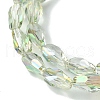 Transparent Electroplate Glass Beads Strands GLAA-K064-03A-HR02-3