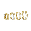 4 Pcs Stylish S925 Sterling Silver Hoop Earrings WS2635-1-6