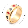 Titanium Steel Spinner Ring RJEW-C019-05G-2