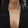 304 Stainless Steel Double Layer Necklaces for Women FS-WGA608E-01-3