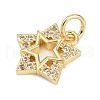 Brass Micro Pave Cubic Zirconia Pendants KK-L231-13G-01-2