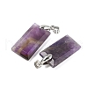 Natural Amethyst Faceted Pendants G-L623-03P-06-2