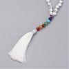Howlite Beaded and Gemstone Beaded Necklaces NJEW-P148-05-2
