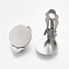 Tarnish Resistant 304 Stainless Steel Clip-on Earring Findings STAS-T045-33C-P-3