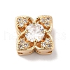 Brass Micro Pave Clear Cubic Zirconia Beads KK-G503-12G-1