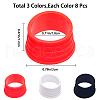 Gorgecraft 24Pcs 3 Colors Tennis Racket Handle Elastic Rubber Ring FIND-GF0004-51-2