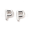 Brass Hollow Out Initial Letter Stud Earrings for Women EJEW-A044-01P-P-1