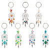 7Pcs Synthetic Turquoise & Alloy Keychain KEYC-TAC00042-1