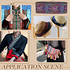 7M Ethnic Style Polyester Flower Embroidery Ribbon OCOR-WH0091-43-6