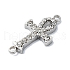 304 Stainless Steel Crystal Rhinestone Connector Charms STAS-Z065-02P-01-2