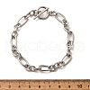 Tarnish Resistant Unisex 304 Stainless Steel Figaro Chain Bracelets BJEW-H541-06A-P-5
