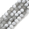 Frosted Crackle Glass Beads Strands X1-GLAA-U001-6mm-M06-1