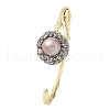 Mother's Day Jewellery Natural Pearl & Paua Shell Open Cuff Bangles BJEW-C068-01G-1