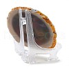 Printed Natural Agate Slice Stone Ornament DJEW-M011-02K-2