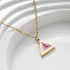 304 Stainless Steel Geometric Pendant Necklaces for Women NJEW-M106-02C-G-1