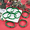 CREATCABIN 12Pcs Christmas Themed Silicon Cord Bracelets BJEW-CN0001-07-3