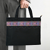 7M Ethnic Style Embroidery Flower Polyester Ribbon OCOR-WH0078-235-6