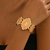 Elegant Brass Flower Link Bracelets for Women MX4840-1