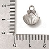 Anti-Tarnish 304 Stainless Steel Charms STAS-M075-14P-3