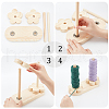 Wooden Plum Blossom Yarn Spinner TOOL-WH0127-39C-3