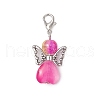 Angel Glass Pendant Decorations HJEW-JM02641-4