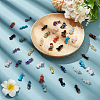 52Pcs 13 Styles Natural Mixed Gemstone Chip Pendants PALLOY-HY00016-4