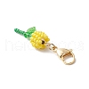 Mother's Day Carnation Glass Seed Beads & Acrylic Dendant ecorations HJEW-MZ00228-01-4