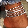 Alloy Chain Anklets Sets for Women WG886AF-07-1