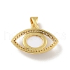 Brass Micro Pave Cubic Zirconia Pendants KK-B059-40G-A-2