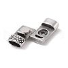 Tibetan Style 304 Stainless Steel Magnetic Clasps with Glue-in Ends STAS-G276-28AS-3