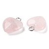 Natural Rose Quartz Pendants G-E603-01P-02-3