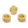 Rack Plating Brass Cubic Zirconia European Beads KK-R147-05G-1