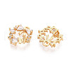 Brass Micro Pave Cubic Zirconia Charms KK-N263-78A-G-2