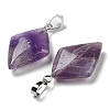 Natural Amethyst Pendants G-C066-03E-3