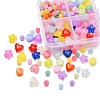 4 Style Transparent Acrylic Beads MACR-YW0001-62-5