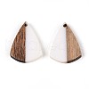 Resin & Walnut Wood Pendants RESI-T057-34M-4