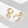 Brass Strawberry Hoop Earrings EJEW-M077-19G-01-4