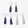 Natural Gemstone Beads Dangle Earrings EJEW-JE02213-1