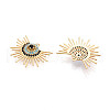 Brass Micro Pave Cubic Zirconia Pendants KK-N263-56G-2