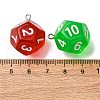 12 Facets Transparent Resin Pendants RESI-S021-01C-3