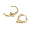 Brass Hoop Earrings Finding KK-Q822-01G-2