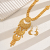 Moon Tassel Alloy Moon Dangle Earrings & Pendant Necklaces Sets for Women EL8150-1
