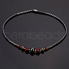 Round Synthetic Non-magnetic Hematite & Red Stone Graduated Beaded Necklaces with Magnetic Clasps FS-WG3B67F-01-3